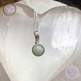 Amazonite Silver Wire Wrapped Pendant